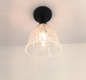 Vintage Diamond Trellis Floral Band Ceiling Light