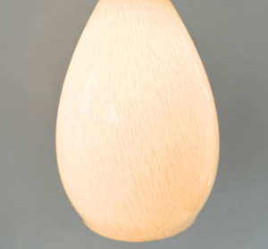 Farmhouse White Feathered Glass Pendant