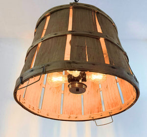 Salvaged Orchard Basket Pendant Light