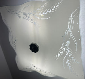 Harvest Sheaf Etched Glass Ceiling Light