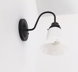 Rare Antique Milk Glass Tulip Wall Sconce