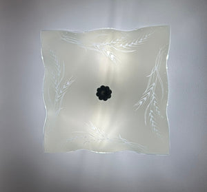 Harvest Sheaf Etched Glass Ceiling Light