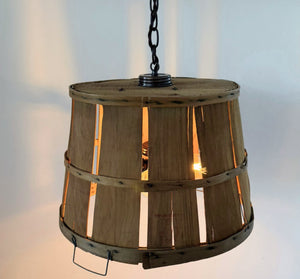 Salvaged Orchard Basket Pendant Light