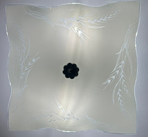 Harvest Sheaf Etched Glass Ceiling Light