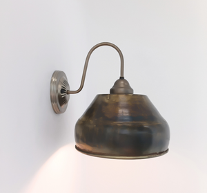 Antique Dark Brassy Gold Rustic Bucket Wall Sconce - The Lamp Goods