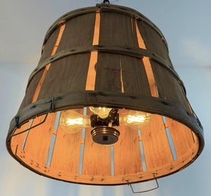 Salvaged Orchard Basket Pendant Light