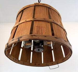 Salvaged Orchard Basket Pendant Light