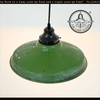 Farmhouse Salvaged Green Enamel Pendant Light