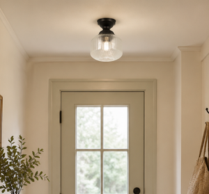 Vintage Ribbed Panel Apothecary Ceiling Light