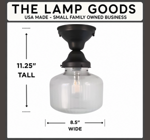 Vintage Ribbed Panel Apothecary Ceiling Light
