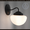 Mushroom Milk Glass Farmhouse Sconce