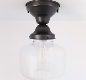 Vintage Ribbed Panel Apothecary Ceiling Light