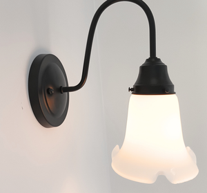 Rare Antique Milk Glass Tulip Wall Sconce