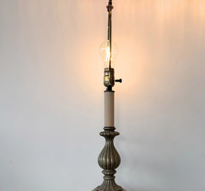 Frankenstein Mid Century Victorian Brass Ivy Overlay Globe Table Lamp