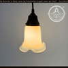 Rare Antique Milk Glass Tulip Pendant