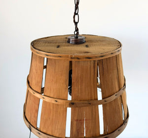 Salvaged Orchard Basket Pendant Light