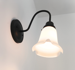 Rare Antique Milk Glass Tulip Wall Sconce