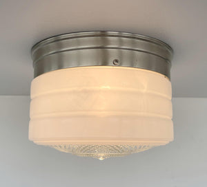 Retro 6" Flush Mount Milk Glass Ceiling Light
