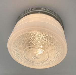 Retro 6" Flush Mount Milk Glass Ceiling Light