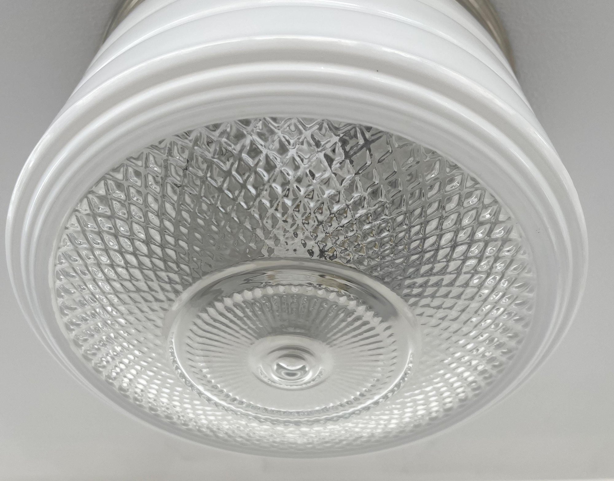 Retro 6" Flush Mount Milk Glass Ceiling Light
