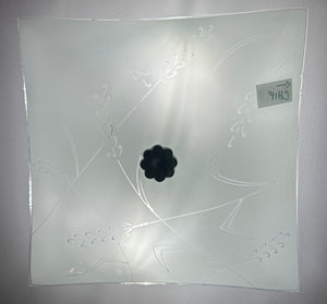 Quiet Harvest Etched Glass Ceiling Light *Note Chip*