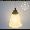 Frosted Heavy Ribbed Wide Flare Pendant