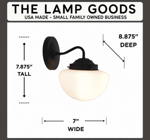 Mushroom Milk Glass Farmhouse Sconce