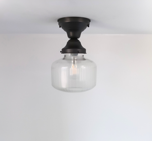 Vintage Ribbed Panel Apothecary Ceiling Light