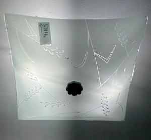 Quiet Harvest Etched Glass Ceiling Light *Note Chip*