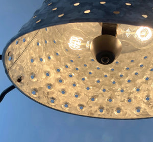 OVAL Pierced Wash Tub Ceiling Light Fixture