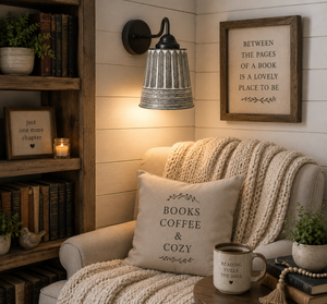 Rustic Galvanized Ribbed Wall Sconce - The Lamp Goods