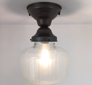 Vintage Ribbed Panel Apothecary Ceiling Light