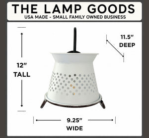 Petite White Rustic Colander Wall Sconce
