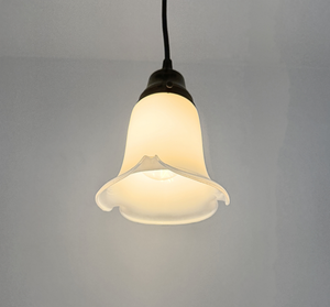 Rare Antique Milk Glass Tulip Pendant