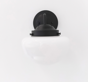 Mushroom Milk Glass Farmhouse Sconce