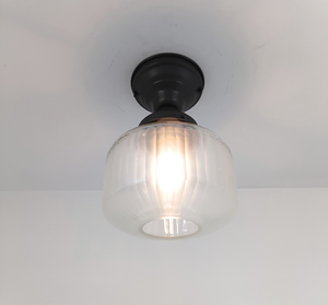 Vintage Ribbed Panel Apothecary Ceiling Light
