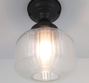 Vintage Ribbed Panel Apothecary Ceiling Light