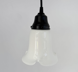 Rare Antique Milk Glass Tulip Pendant