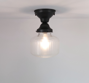 Vintage Ribbed Panel Apothecary Ceiling Light
