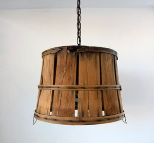 Salvaged Orchard Basket Pendant Light