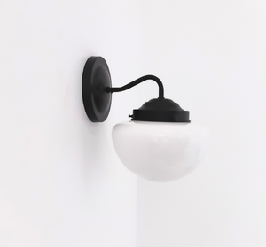 Mushroom Milk Glass Farmhouse Sconce