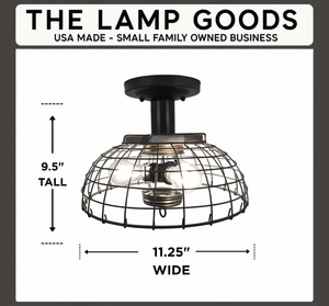 Rustic Cage Flush Mount - The Lamp Goods