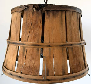 Salvaged Orchard Basket Pendant Light