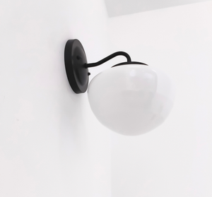 Mushroom Milk Glass Farmhouse Sconce