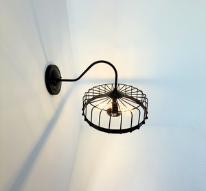 Rustic Industrial Cage Wall Sconce