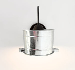 Galvanized Farm Bucket Wall Sconce