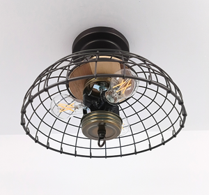Rustic Cage Flush Mount - The Lamp Goods