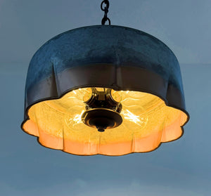 Old Barn Copper Band Galvanized Pendant Light