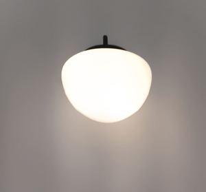 Mushroom Milk Glass Farmhouse Sconce