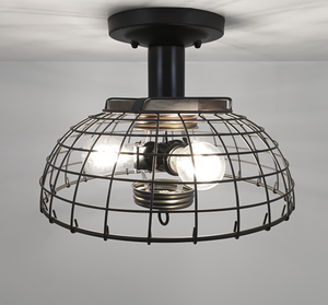 Rustic Cage Flush Mount - The Lamp Goods